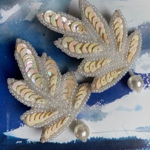 ARTISAN Embellished Leaf Earrings